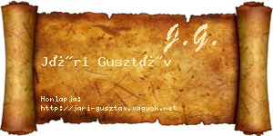 Jári Gusztáv névjegykártya