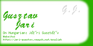 gusztav jari business card